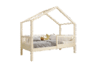 MURLO Klassisches Kinderbett aus Holz mit runden Sprossen, hoch