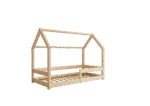 FLORENCE Klassisches Kinderbett aus Holz mit waagerechtem Rausfallschutz, niedrig