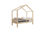HUFFIE Hausbett aus Holz mit waagerechtem Rausfallschutz, hoch