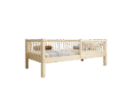 ALFIE Klassisches Kinderbett aus Holz mit runden Sprossen, hoch