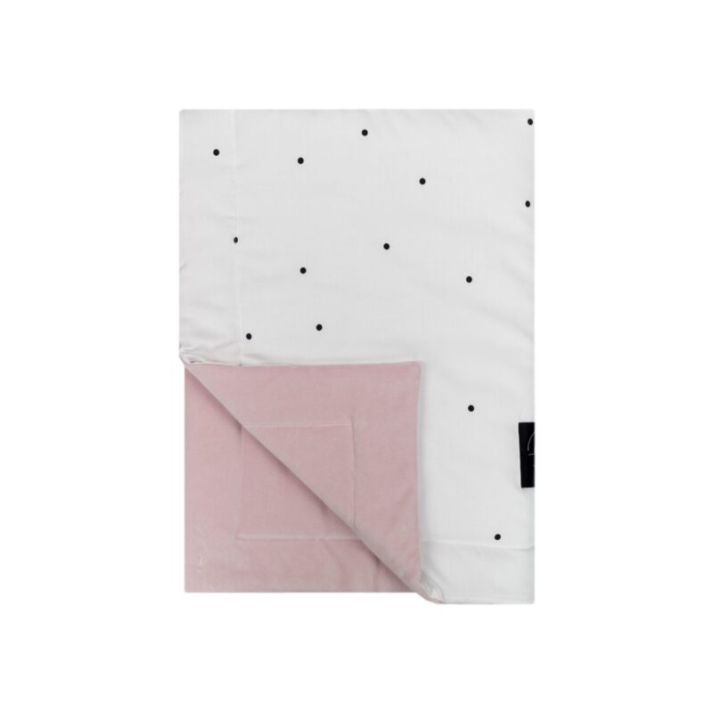 Kocyk 100x75 Dots pudrowy róż