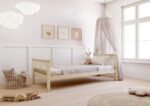 BOHO Z Kinderbett aus Holz im Boho-Stil mit runden Sprossen und Zierstäben