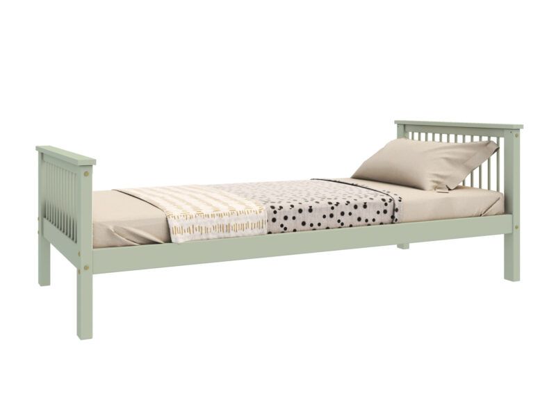 BOHO Z Kinderbett aus Holz im Boho-Stil mit runden Sprossen und Zierstäben