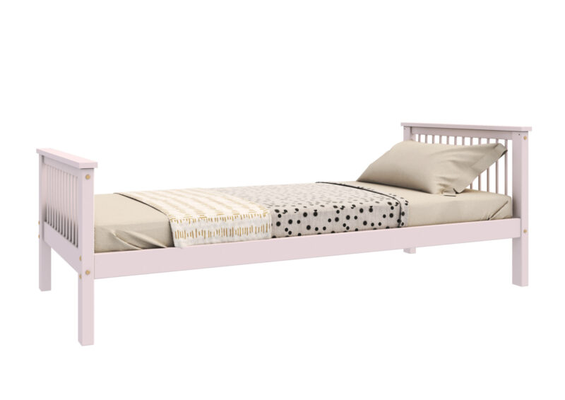 BOHO Z Kinderbett aus Holz im Boho-Stil mit runden Sprossen und Zierstäben