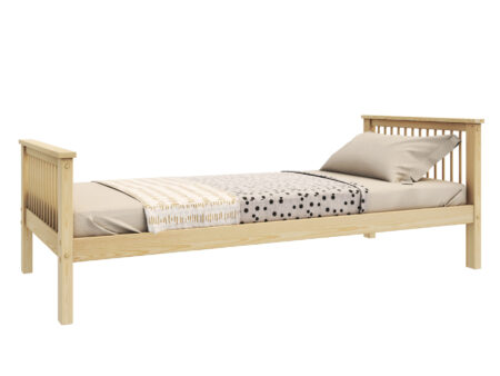 BOHO Z Kinderbett aus Holz im Boho-Stil mit runden Sprossen und Zierstäben – Versand in 48 h