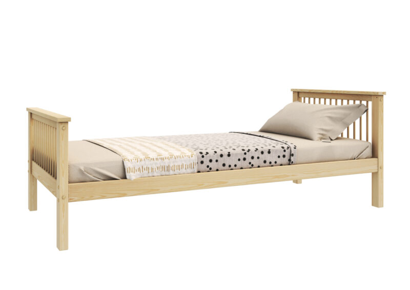 BOHO Z Kinderbett aus Holz im Boho-Stil mit runden Sprossen und Zierstäben